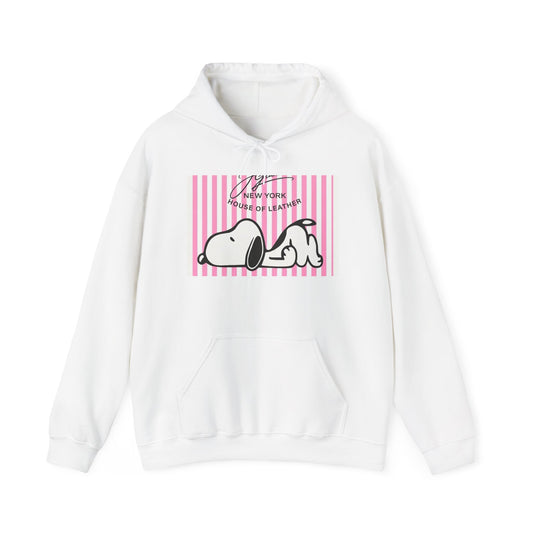 Snoopy Pink Stripe 'Nap All Day' Hoodie — Cute Relaxed Peanuts Sweatshirt