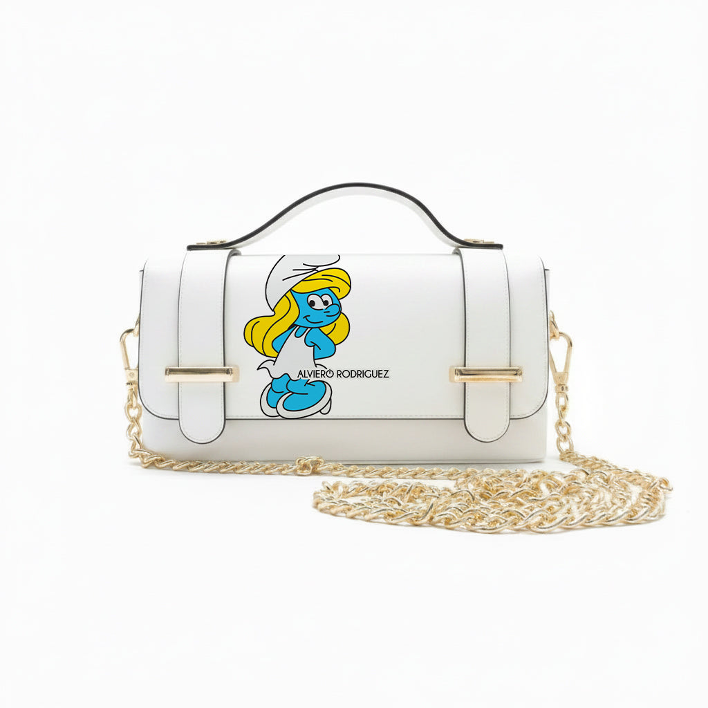 Borsa tracolla Puffetta — mini bag cartoon donna, idea regalo originale