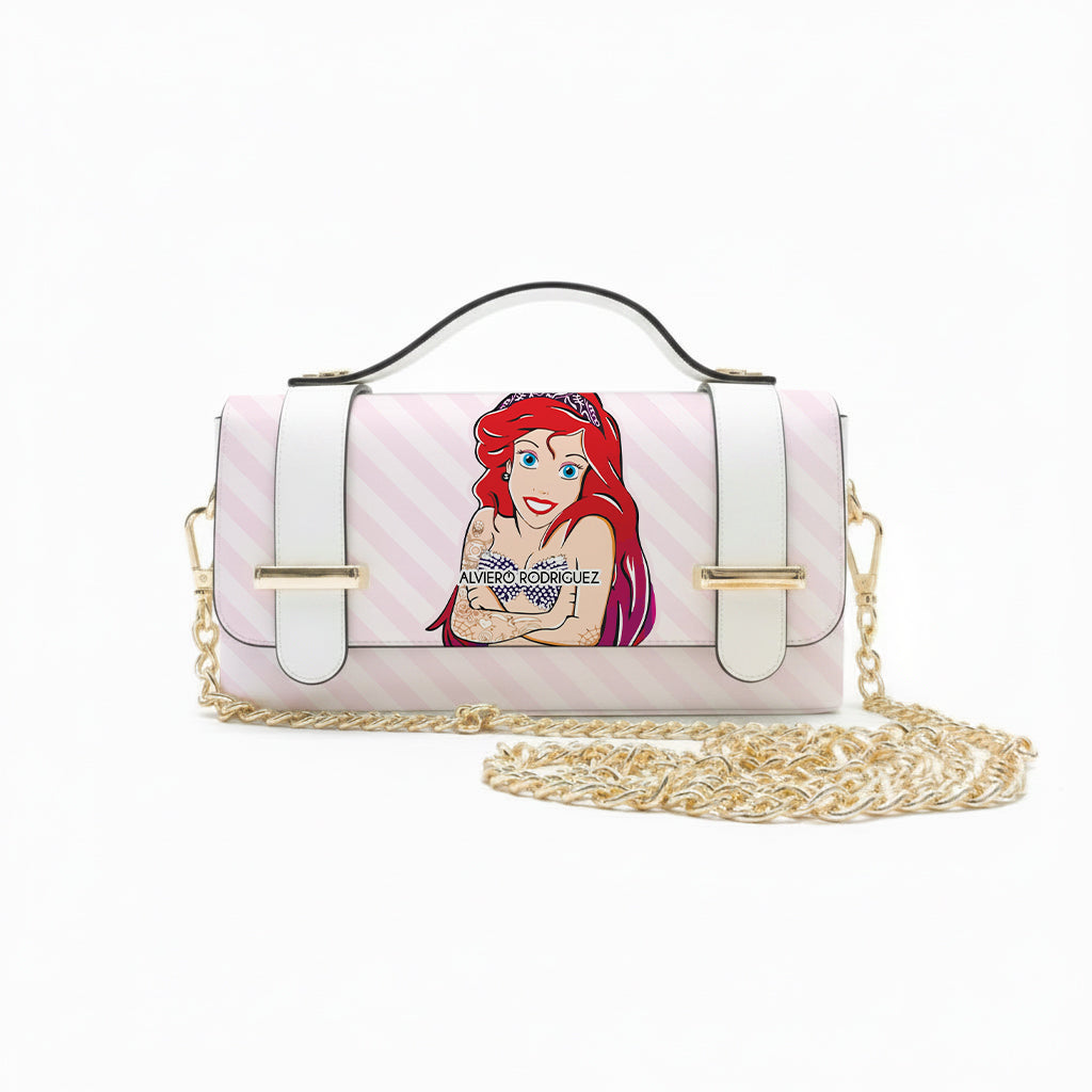 Borsa tracolla Ariel Sirenetta Disney — mini bag donna con catena dorata